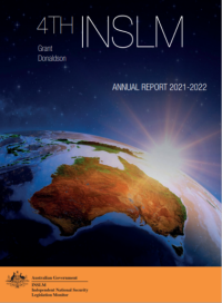 INSLM Annual Report 2021-22 cover